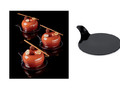 ROND NOIR - PLATEAUX SUPPORT PLASTIQUE - LOT DE 250