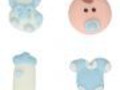 Boîte de 12décosucres "baby bleu" Funcakes