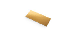 Support pour cake et bûche 35 x 10 cm or 
