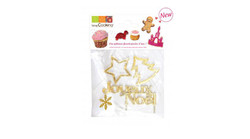 4 Accessoires de Noël dorés scrapcooking