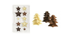 MOULE À CHOCOLAT ETOILES "SAPINS" decora