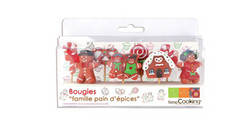 Lot de 8 bougies "Famille pain d'épices" scrapcooking