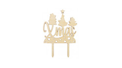 Cake topper bois "Xmas"Scrapcooking