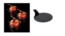 ROND NOIR - PLATEAUX SUPPORT PLASTIQUE - LOT DE 250