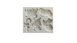 Moule 3D en silicone  "moyenne décoration Noël"