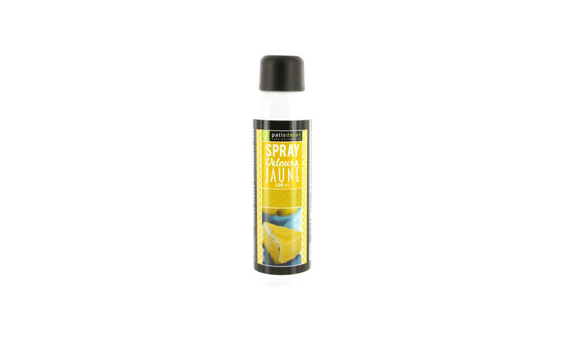 Spray effet velours jaune Patisdécor 100 ml